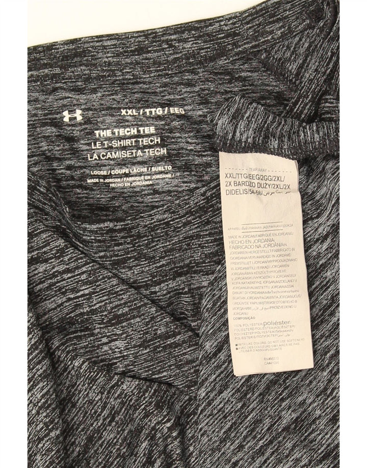 Under Armour Mens T-Shirt Top 2XL Grey Flecked Polyester