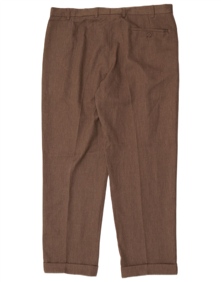 Marks & Spencer Mens Pegged Suit Trousers W38 L31 Grey Polyester