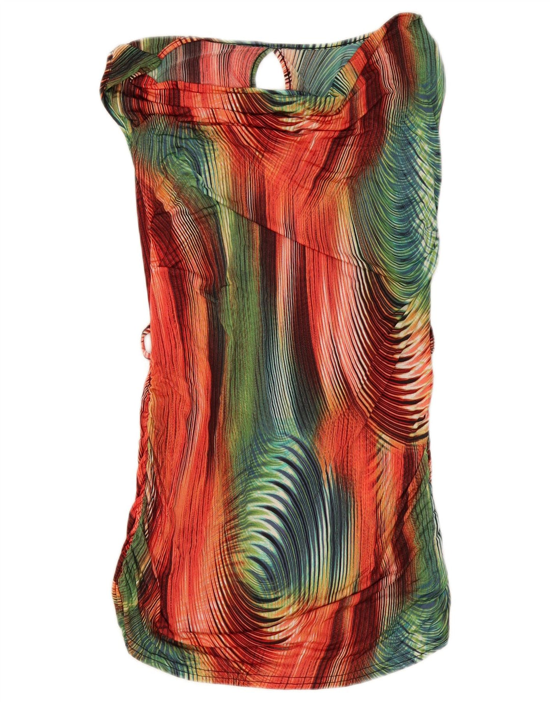 Vintage Womens Abstract Pattern Basic Dress UK 8 Small Multicoloured