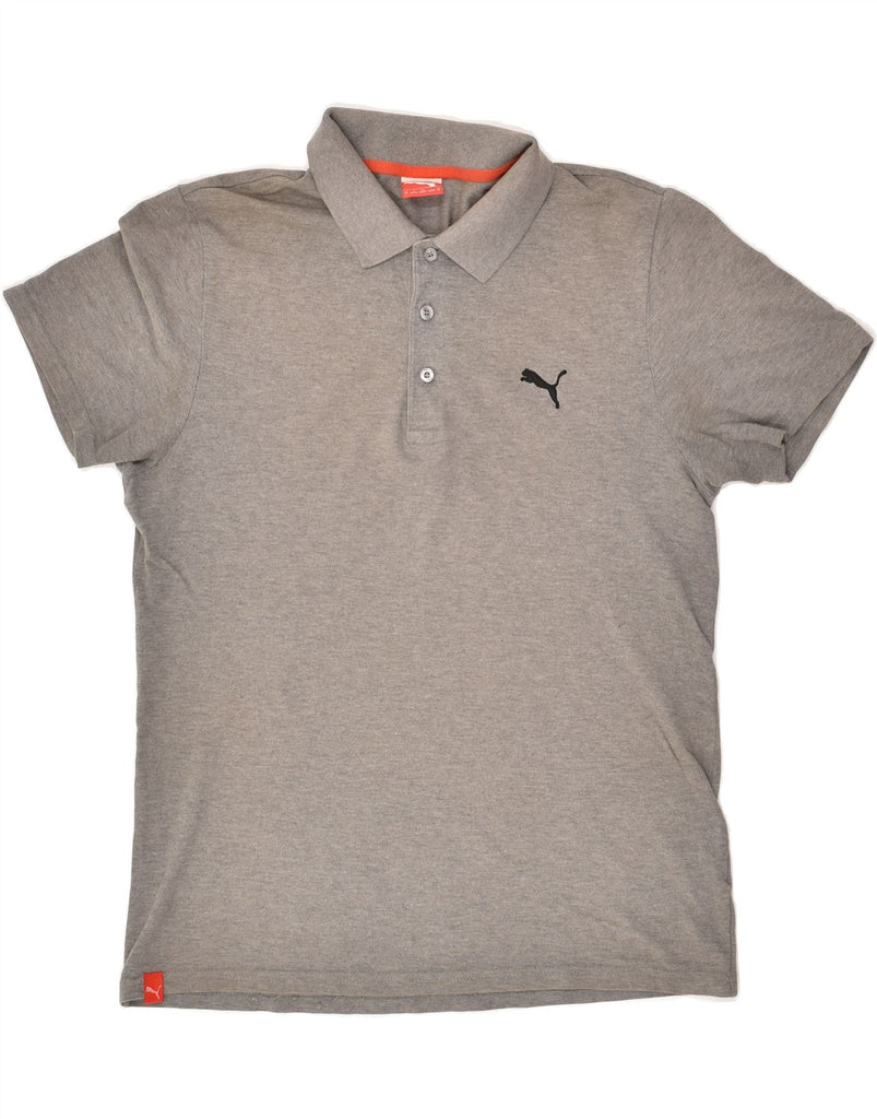 PUMA Mens Polo Shirt Medium Grey | Vintage Puma | Thrift | Second-Hand Puma | Used Clothing | Messina Hembry 