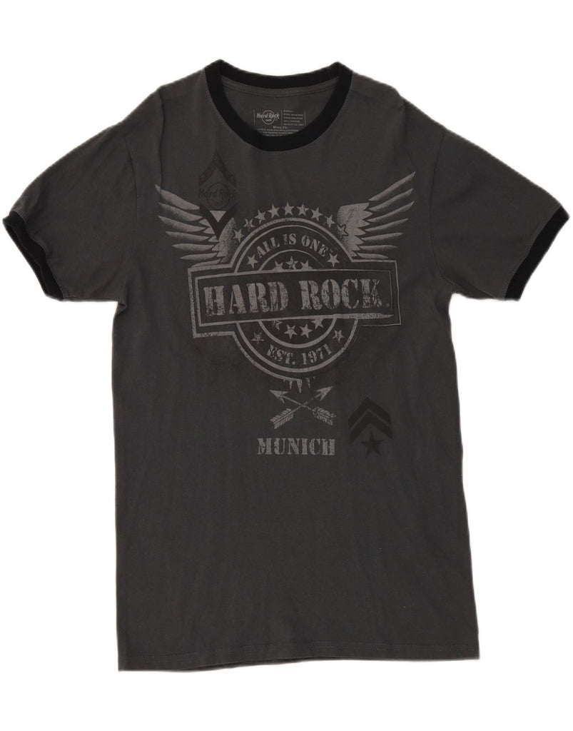 HARD ROCK CAFE Mens Munich Graphic T-Shirt Top Medium Grey Cotton Vintage Hard Rock Cafe and Second-Hand Hard Rock Cafe from Messina Hembry 