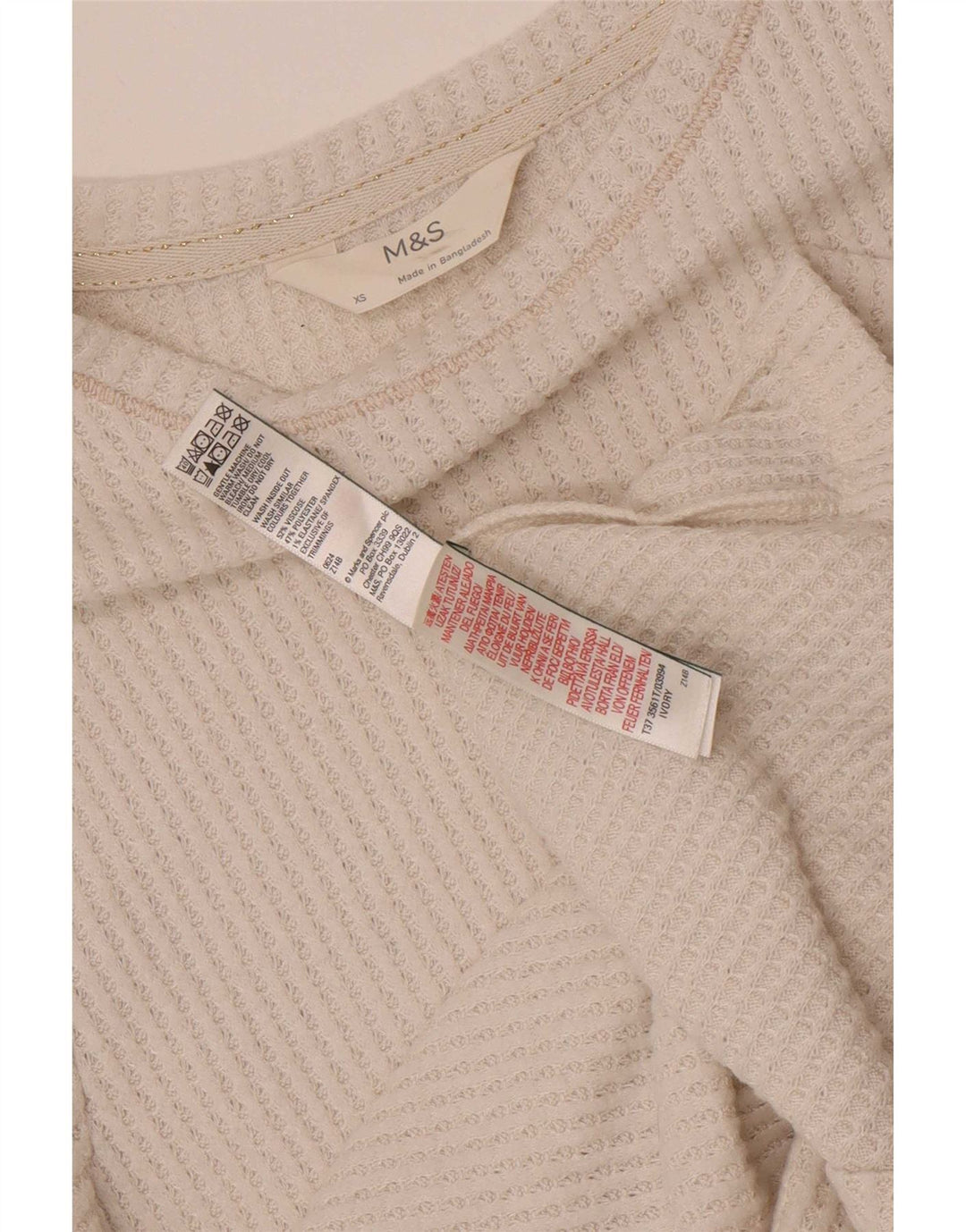 Marks & Spencer Womens Blouse Top UK 6 XS White Viscose