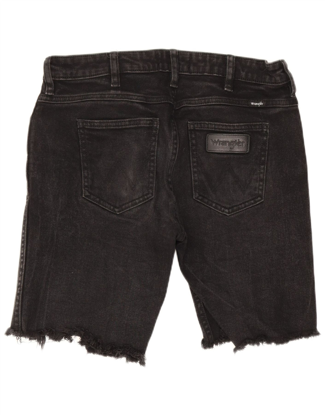 Wrangler Womens Distressed Denim Shorts W30 Medium Black Cotton