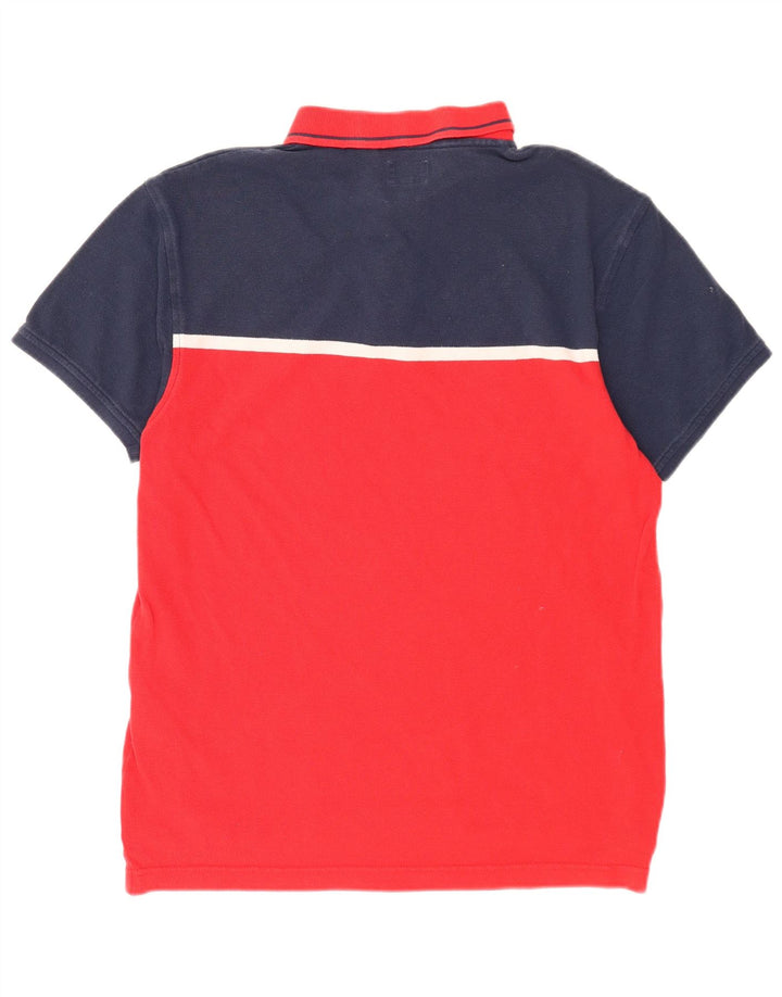 Levi's Mens Polo Shirt Medium Red Colourblock Cotton