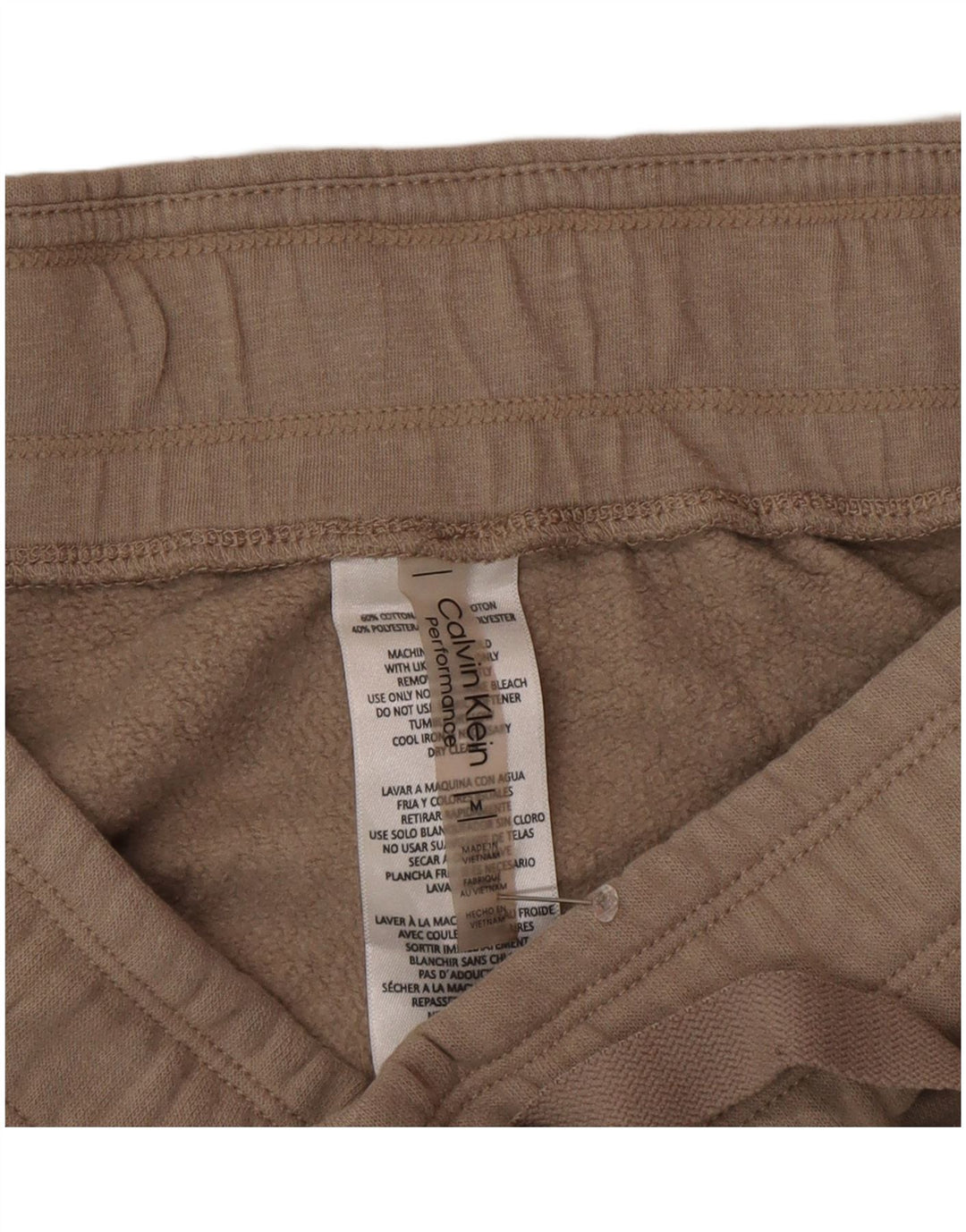 Calvin Klein Womens Cargo Tracksuit Trousers Joggers UK 14 Medium Beige