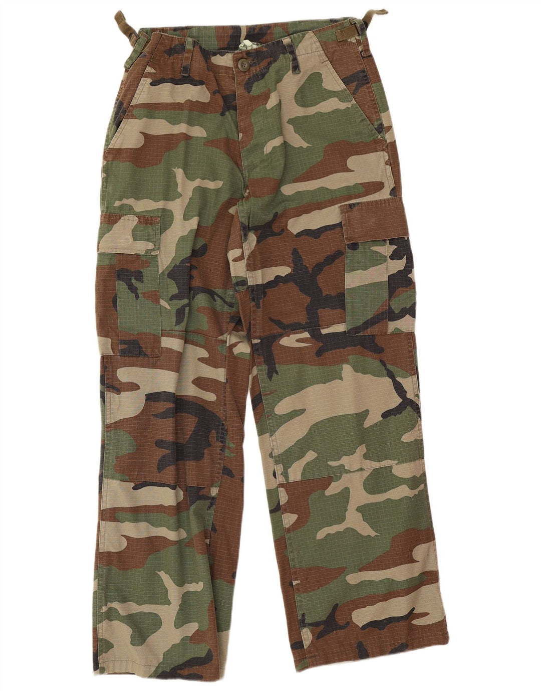 Mil-Tec Mens Straight Cargo Trousers Small W28 L28 Multicoloured Camouflage