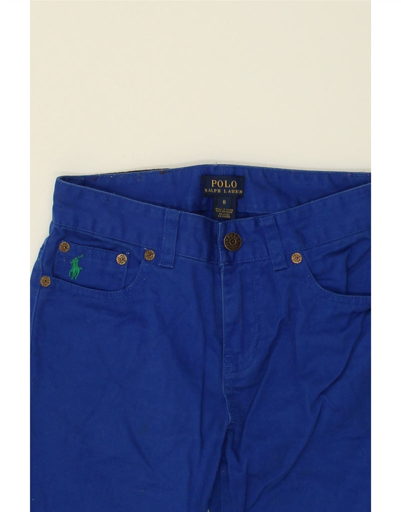 POLO RALPH LAUREN Boys Straight Casual Trousers 7-8 Years W24 L22 Blue | Vintage Polo Ralph Lauren | Thrift | Second-Hand Polo Ralph Lauren | Used Clothing | Messina Hembry 