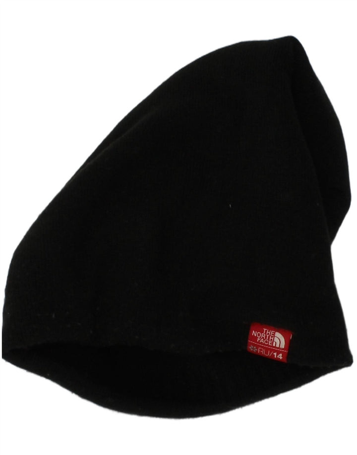 The North Face Mens Knit Beanie Hat One Size Black Striped Acrylic