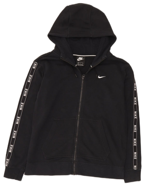 Nike Mens Graphic Zip Hoodie Sweater Small Black Cotton
