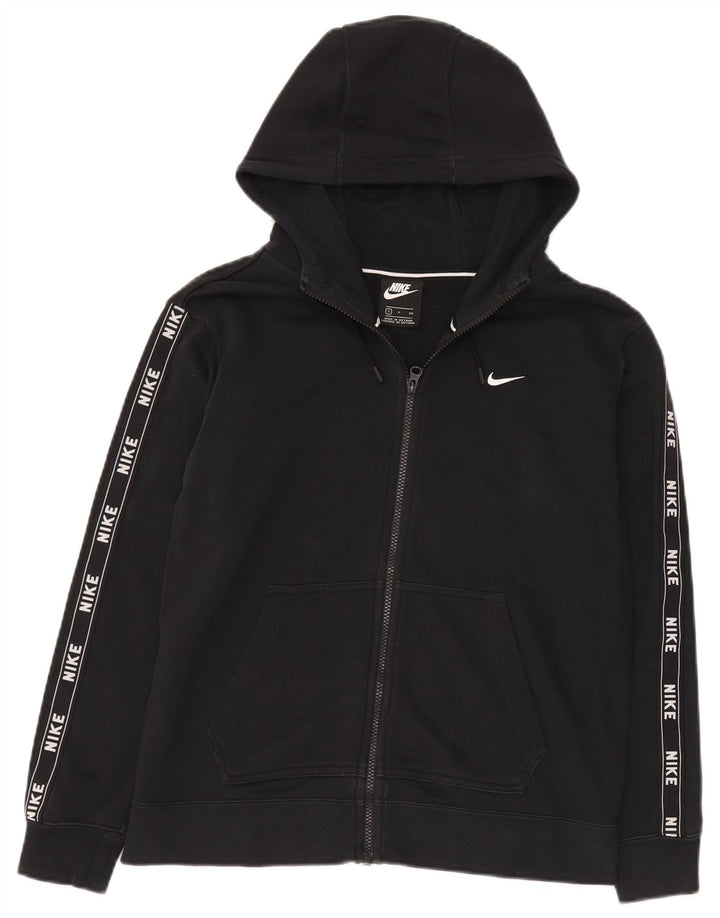 Nike Mens Graphic Zip Hoodie Sweater Small Black Cotton