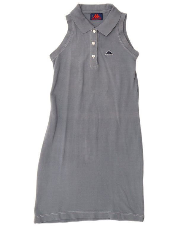 Kappa Womens Sleeveless Polo Dress UK 8 Small Blue Cotton
