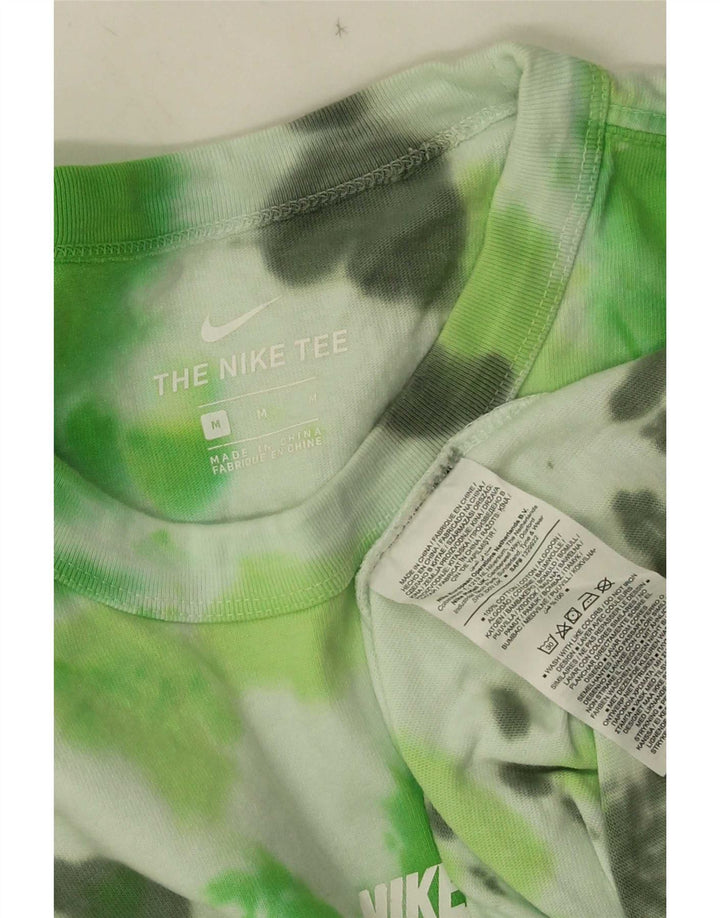 Nike Mens T-Shirt Top Medium Green Tie Dye Cotton