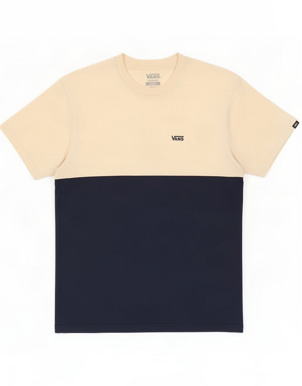Vans Mens Classic Fit T-Shirt Top Medium White Colourblock Cotton