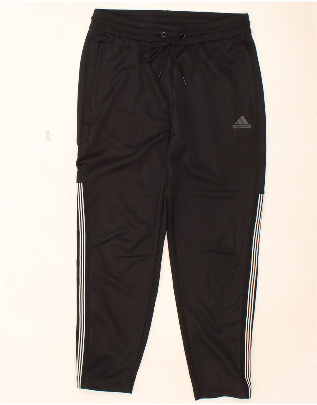 ADIDAS Womens Tracksuit Trousers UK 8/10 Small Black Polyester Vintage Adidas and Second-Hand Adidas from Messina Hembry 
