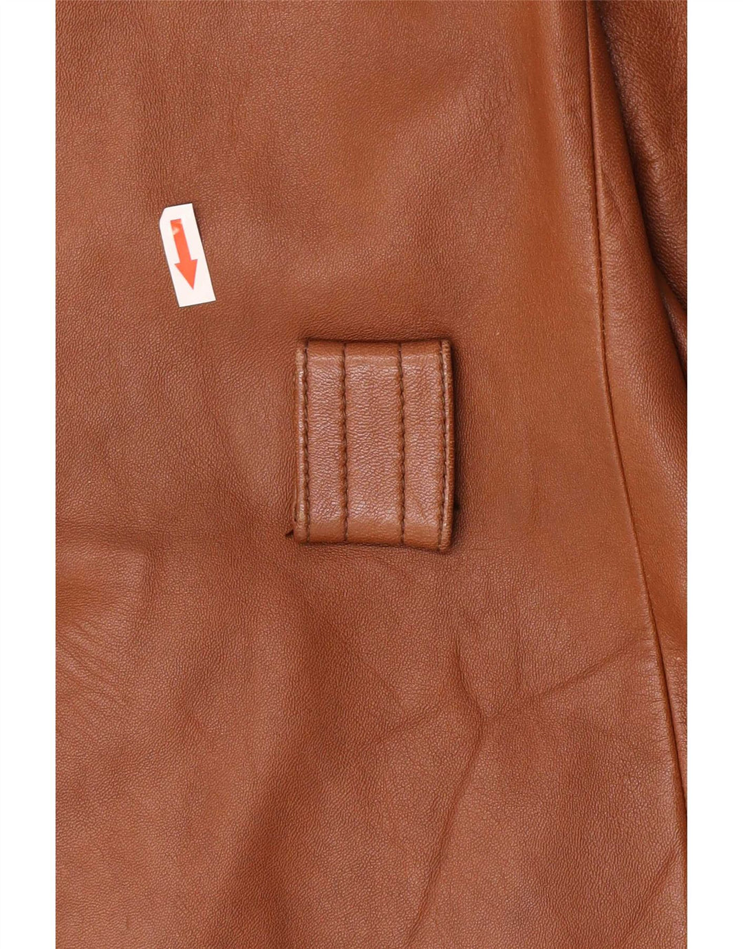 Vintage Womens 3 Button Leather Jacket UK 8 Small Brown
