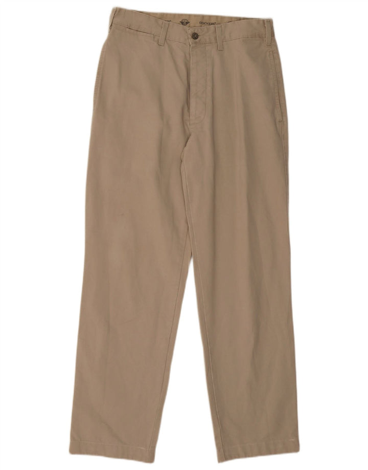Dockers Mens Straight Chino Trousers W30 L30 Beige
