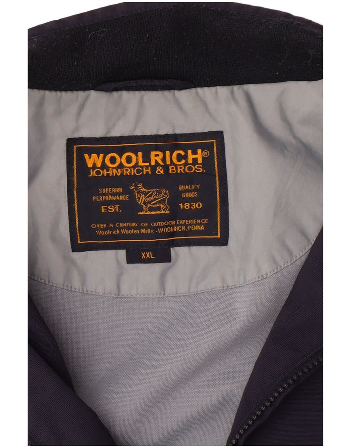 Woolrich Mens Bomber Jacket UK 44 2XL Navy Blue