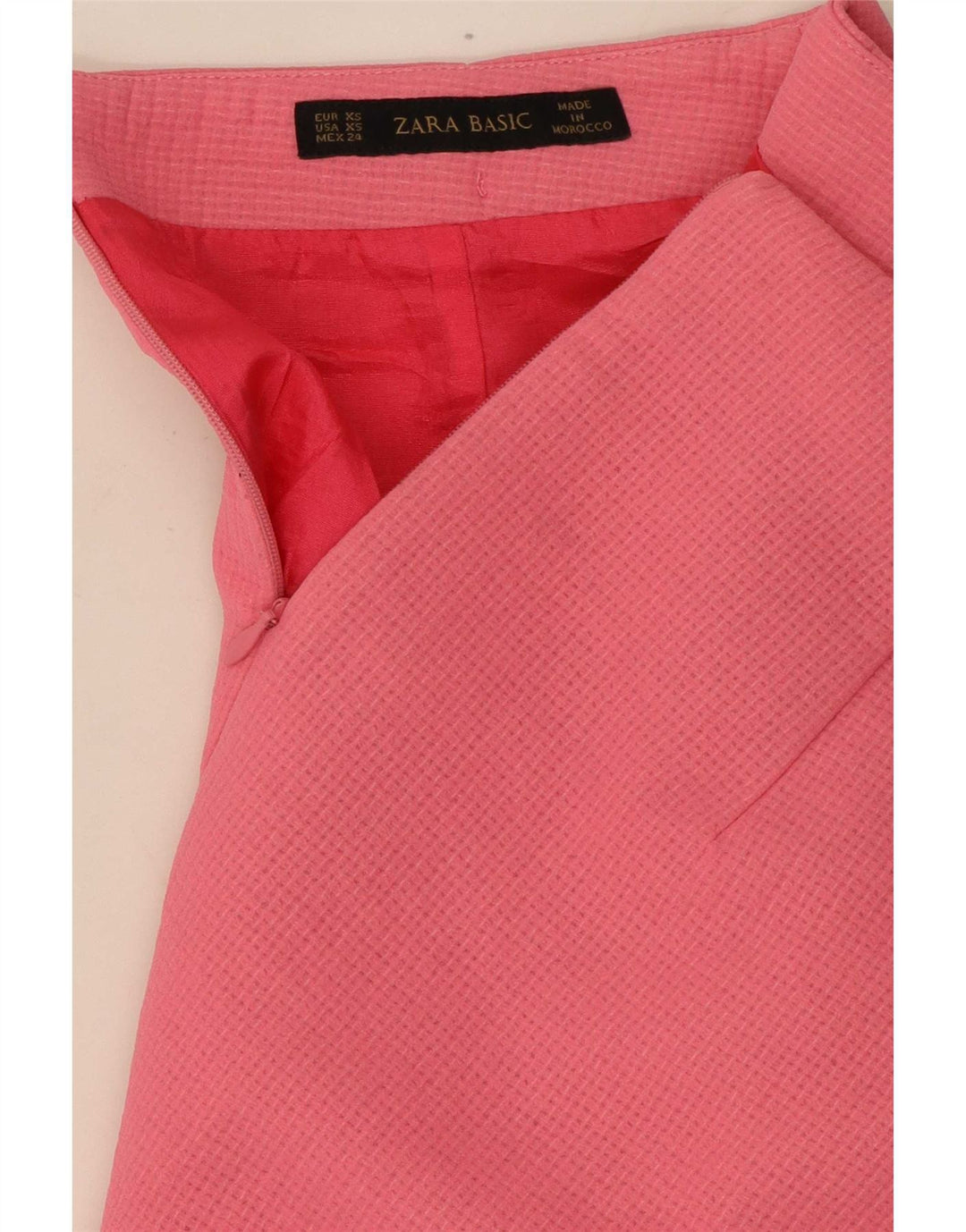 Zara Womens Mini Skirt XS W24 Pink Polyester