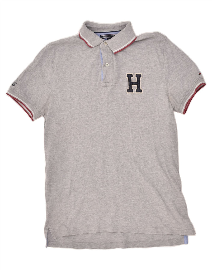 TOMMY HILFIGER Mens Polo Shirt Medium Grey Cotton | Vintage Tommy Hilfiger | Thrift | Second-Hand Tommy Hilfiger | Used Clothing | Messina Hembry 