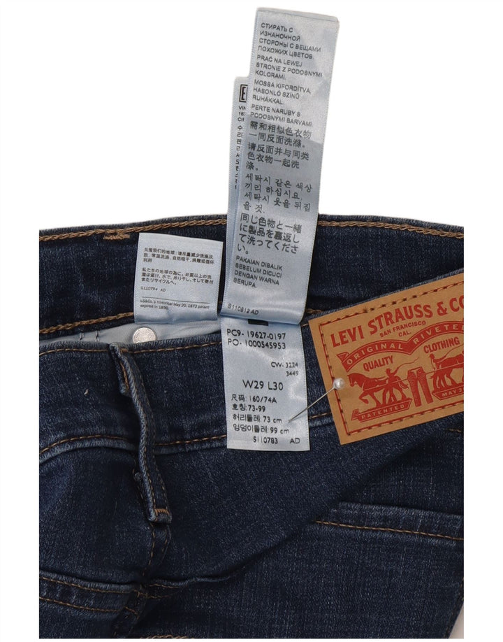 Levi's Womens 312 Shaping Slim Jeans W29 L30 Blue Cotton