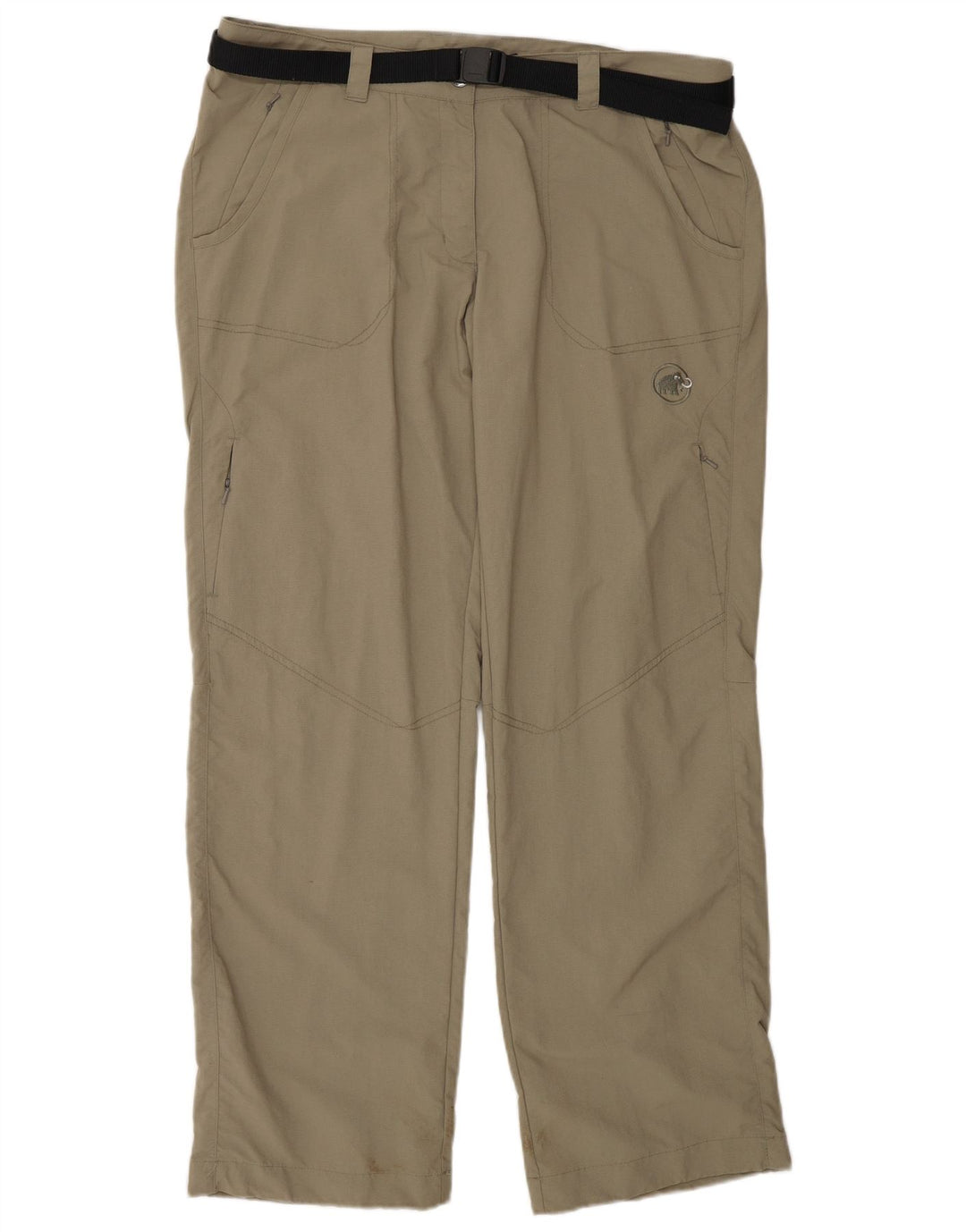 MAMMUT Womens Short Straight Cargo Trousers UK 18 XL W36 L31  Khaki