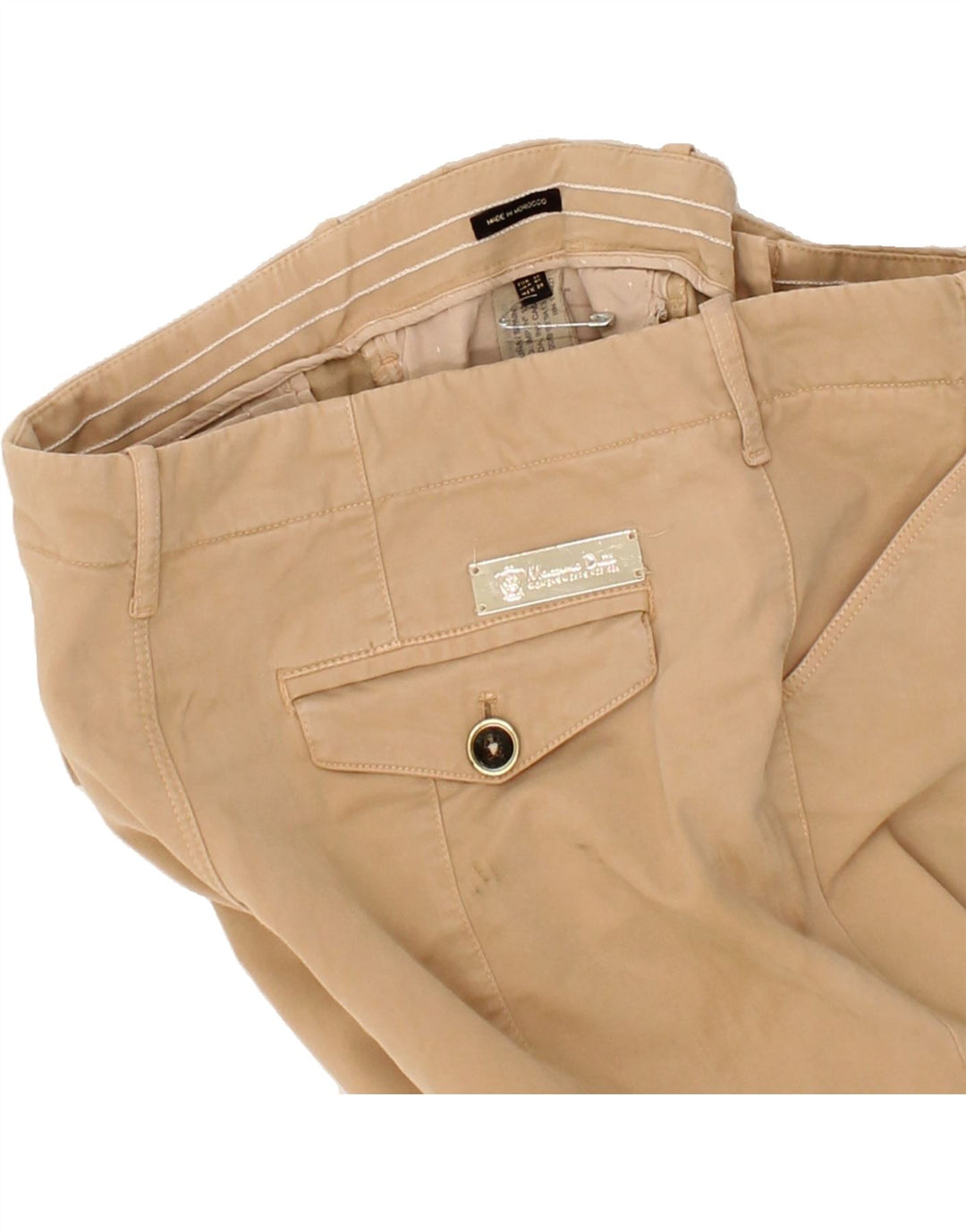 MASSIMO DUTTI Womens Slim Chino Trousers EU 38 Medium W30 L30 Beige Cotton Vintage Massimo Dutti and Second-Hand Massimo Dutti from Messina Hembry 