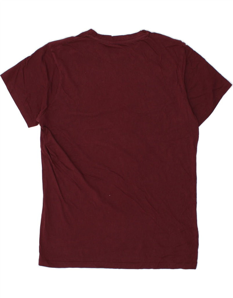 JACK & JONES Mens Graphic T-Shirt Top Large Burgundy Cotton | Vintage Jack & Jones | Thrift | Second-Hand Jack & Jones | Used Clothing | Messina Hembry 