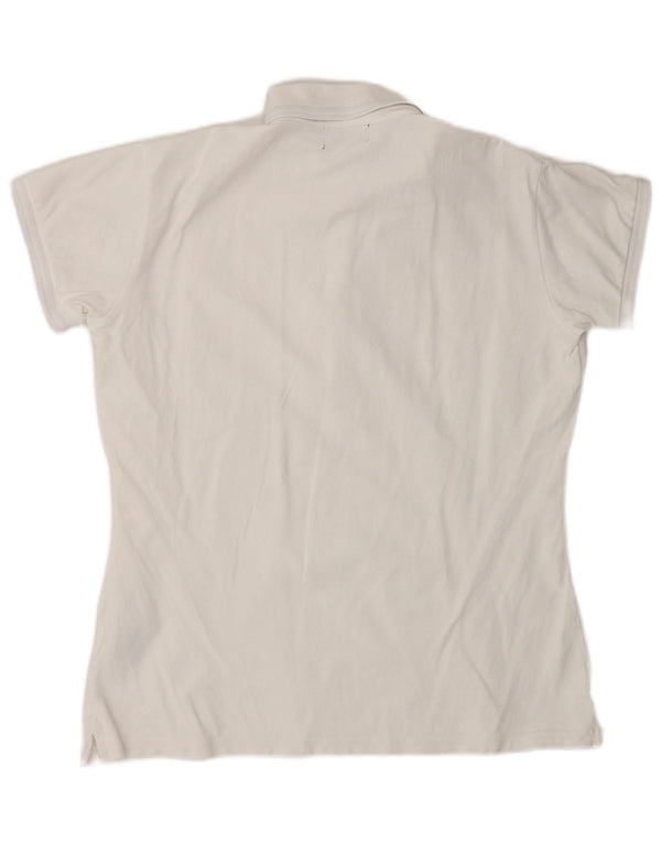 Kappa Womens Polo Shirt UK 20 2XL White Cotton