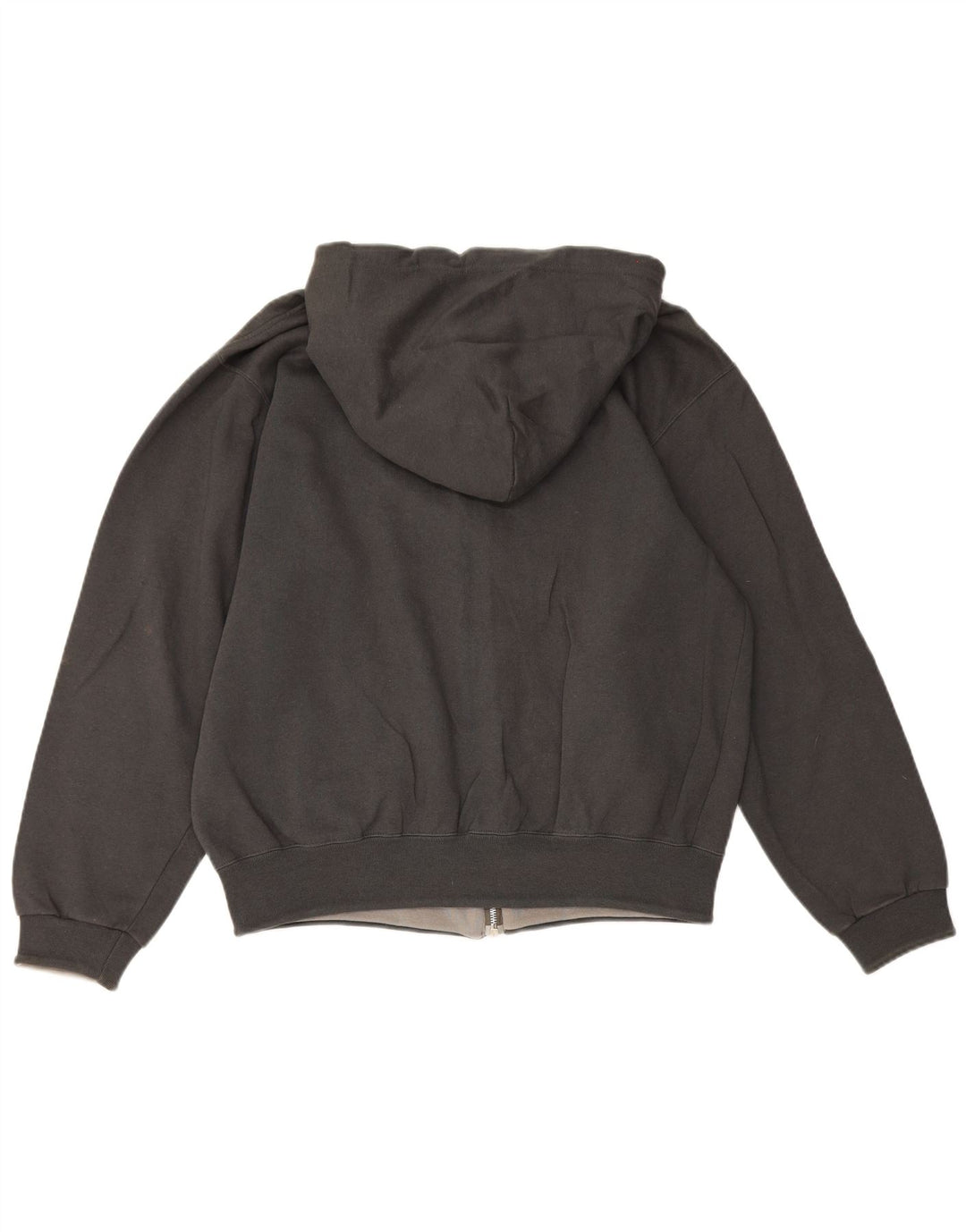 Champion Mens Zip Hoodie Sweater Large Grey Cotton