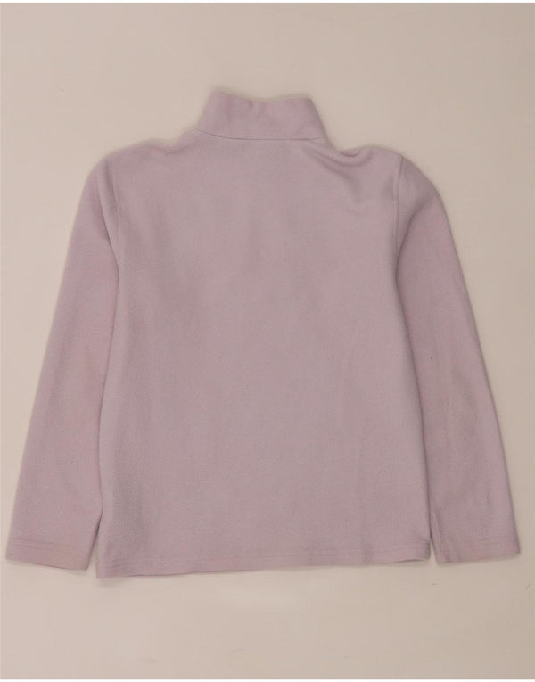 The North Face Girls Zip Neck Fleece Jumper 11-12 Years Large Purple