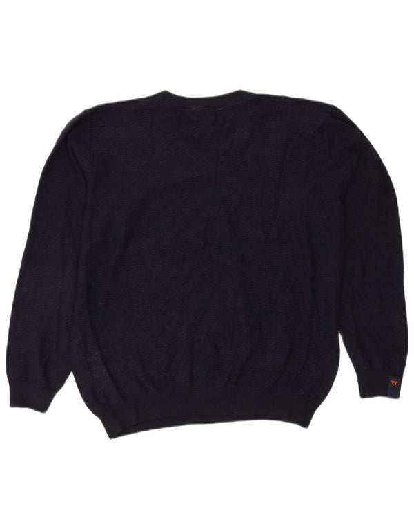Avirex Boys V-Neck Jumper Sweater 11-12 Years Navy Blue Viscose