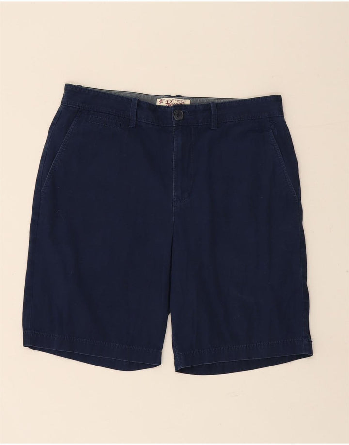 PENGUIN Mens Chino Shorts W32 Medium Navy Blue Cotton