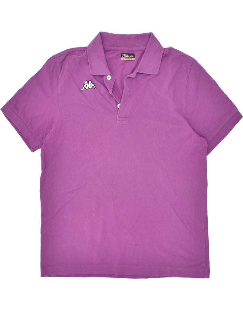 KAPPA Mens Slim Polo Shirt Large Purple Cotton | Vintage Kappa | Thrift | Second-Hand Kappa | Used Clothing | Messina Hembry 