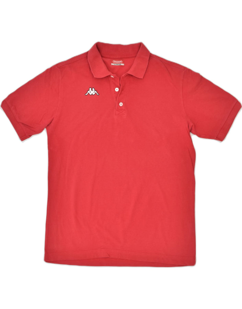 KAPPA Mens Polo Shirt Large Red Cotton | Vintage | Thrift | Second-Hand | Used Clothing | Messina Hembry 