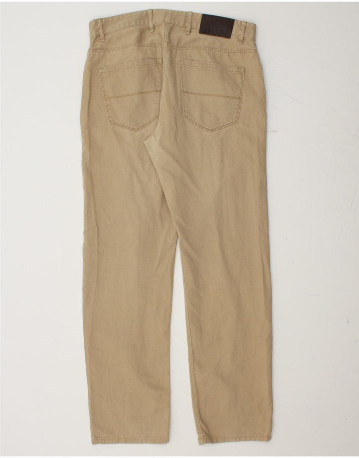 TOMMY HILFIGER Mens Straight Casual Trousers W32 L32 Beige Cotton