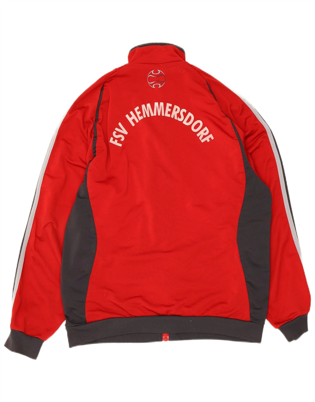 Adidas Boys Graphic Tracksuit Top Jacket 15-16 Years Red Colourblock