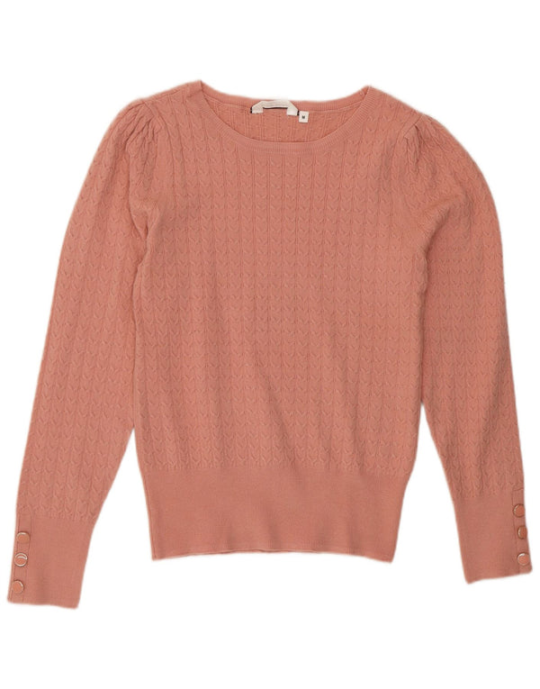 Naf Womens Boat Neck Jumper Sweater UK 12 Medium Pink Viscose