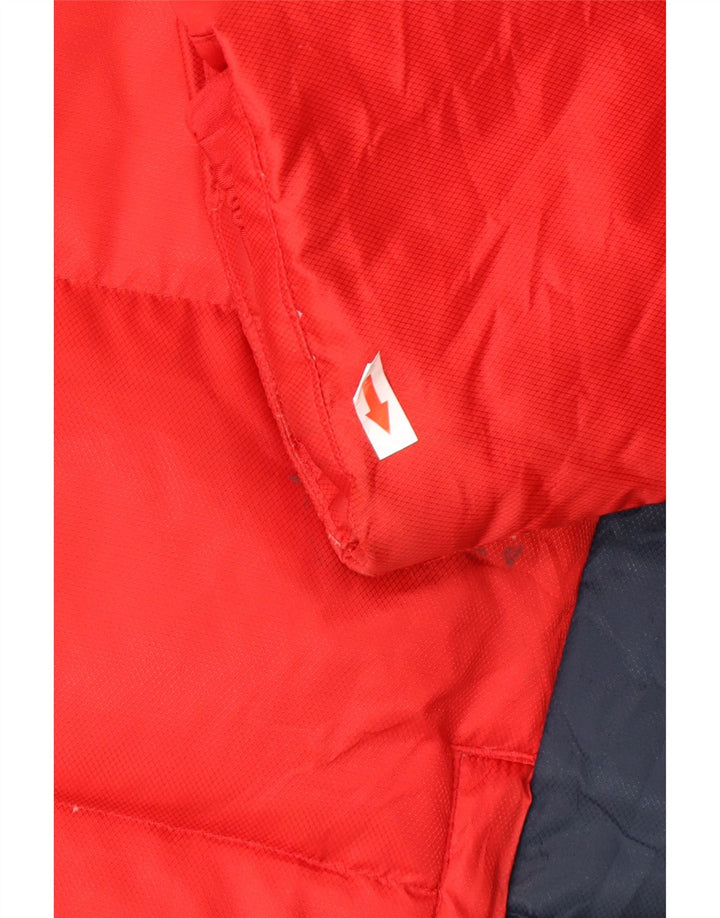 Adidas Mens Padded Jacket UK 38 Medium Red Colourblock Polyester