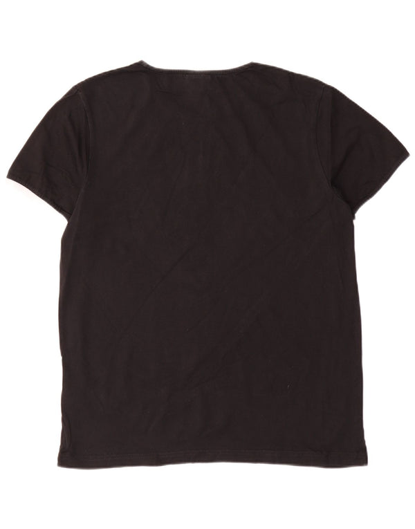 Ellesse Mens T-Shirt Top Medium Black Cotton