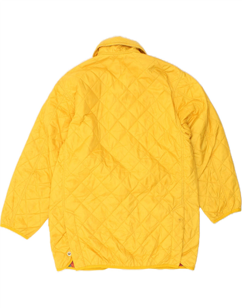 BELFE & BELFE Womens Quilted Jacket IT 42 Medium Yellow Argyle/Diamond Vintage Belfe & Belfe and Second-Hand Belfe & Belfe from Messina Hembry 