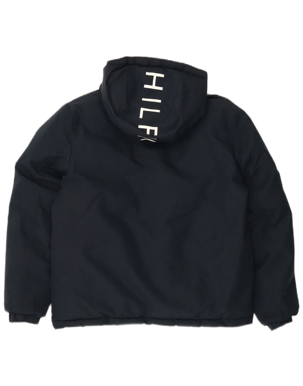 Tommy Hilfiger Girls Graphic Hooded Padded Jacket 13-14 Years Navy Blue