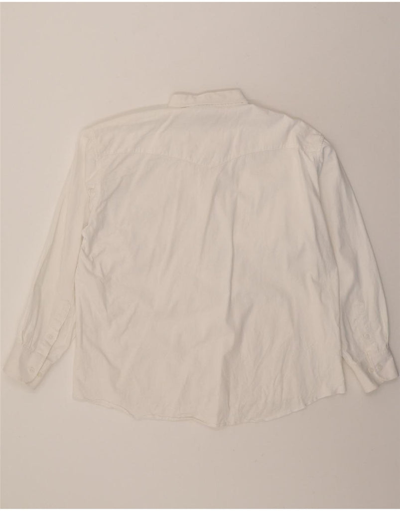 WRANGLER Mens Shirt Size 17 1/2 XL White Cotton Vintage Wrangler and Second-Hand Wrangler from Messina Hembry 