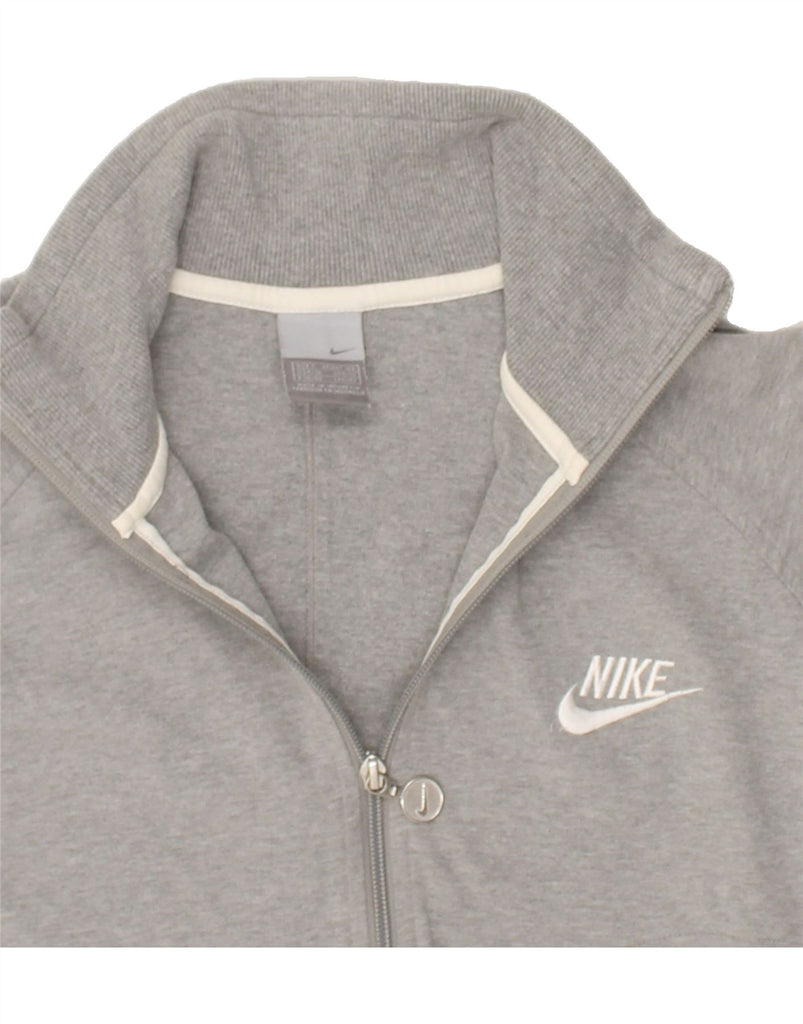 NIKE Womens Graphic Tracksuit Top Jacket UK 10 Small Grey | Vintage Nike | Thrift | Second-Hand Nike | Used Clothing | Messina Hembry 