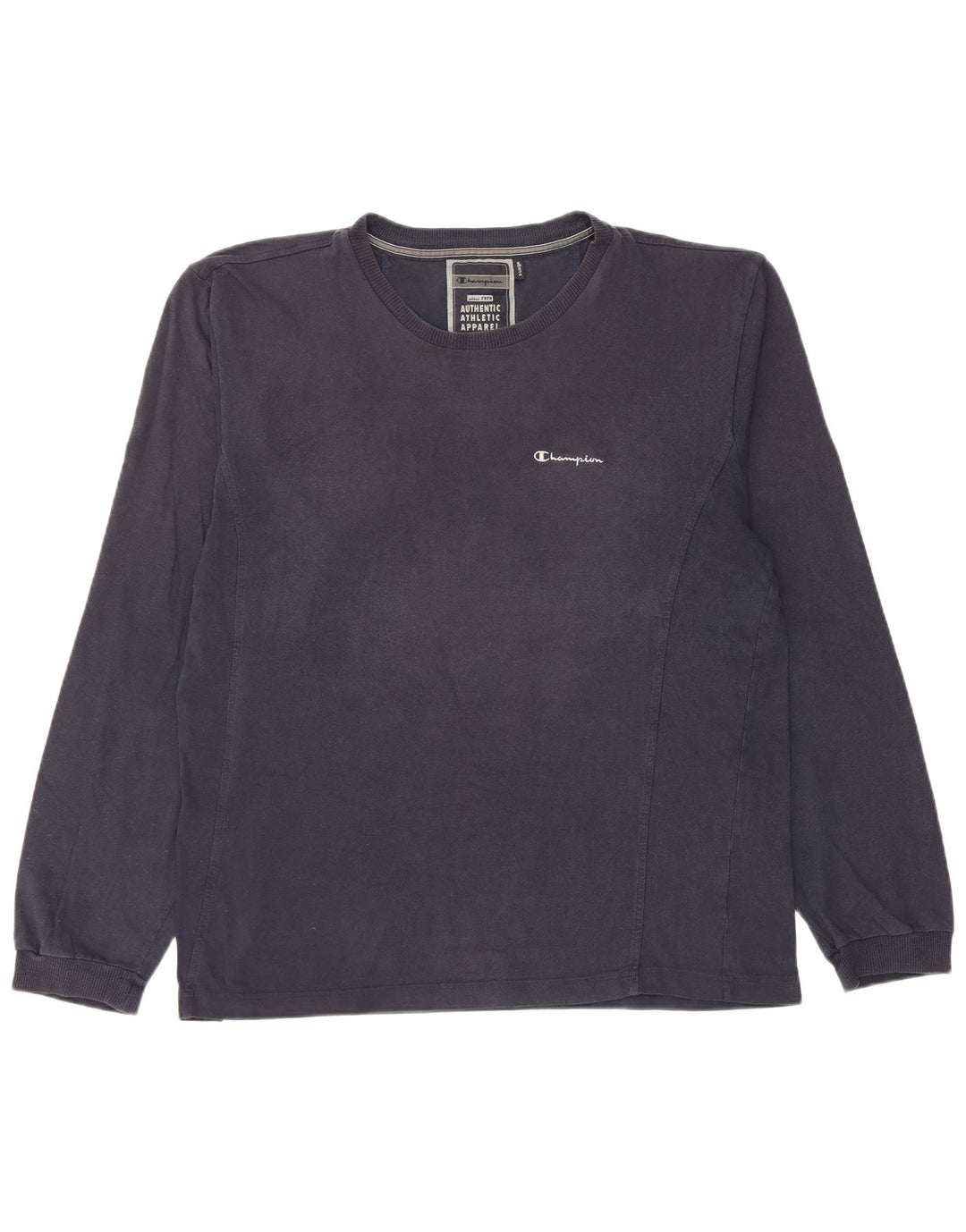Champion Mens Top Long Sleeve XL Navy Blue