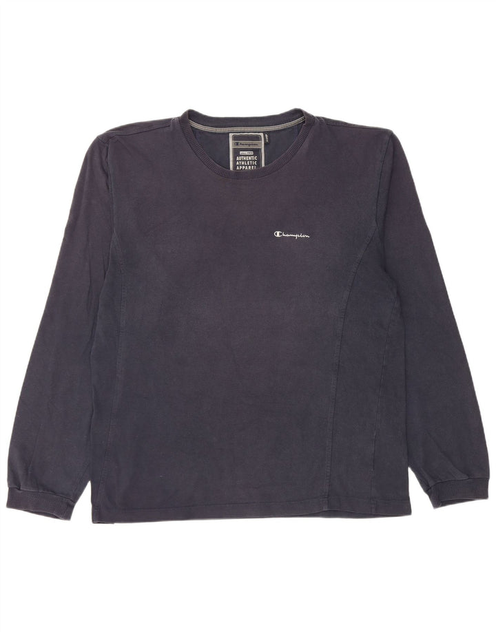 Champion Mens Top Long Sleeve XL Navy Blue