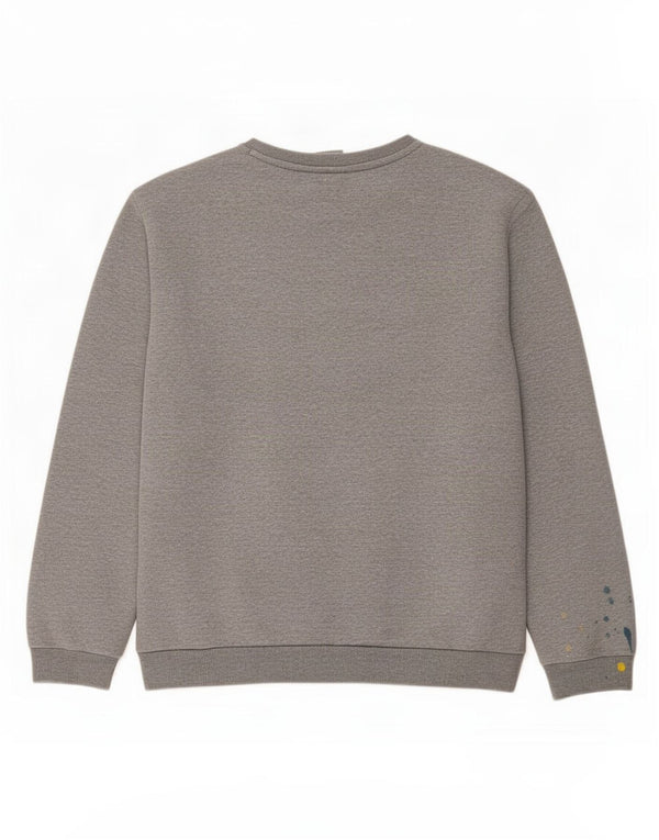 Puma Mens Sweatshirt Jumper Large Grey Flecked Cotton