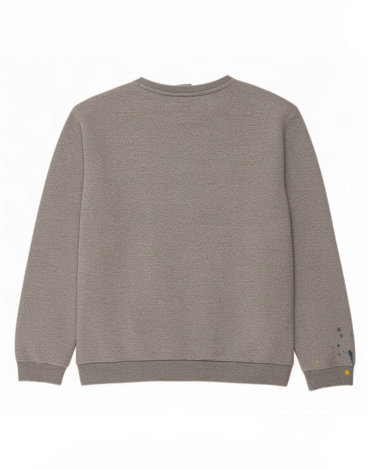 Puma Mens Sweatshirt Jumper Large Grey Flecked Cotton