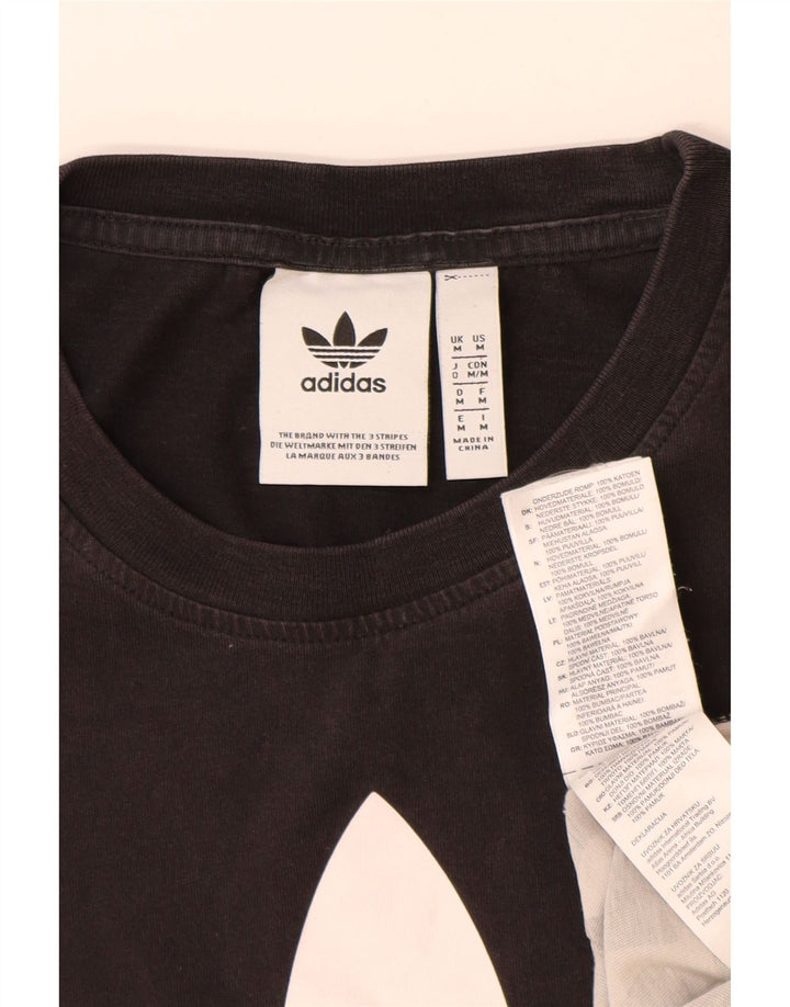 Adidas Mens Graphic T-Shirt Top Medium Black Camouflage Cotton
