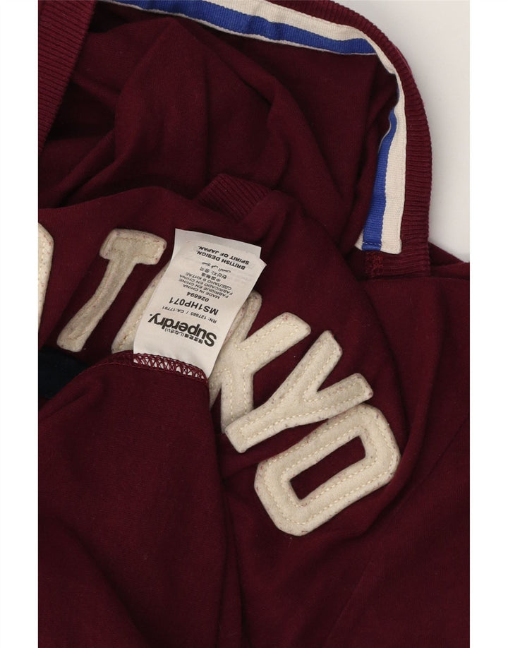 Superdry Mens Graphic T-Shirt Top Medium Maroon Cotton