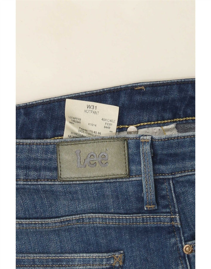 Lee Womens Denim Hot Pants W31 Medium Blue Cotton
